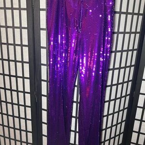 Paco Rabanne & H&M Purple Sequin Flare Pants